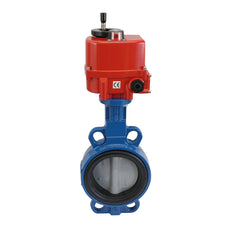 Electric Butterfly Valve DN40 24V AC/DC Wafer GGG40 NBR AG5