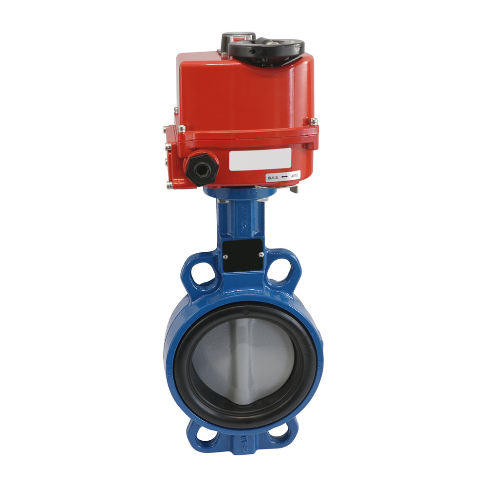 Electric Butterfly Valve DN65 24V AC/DC Wafer GGG40 NBR AG5