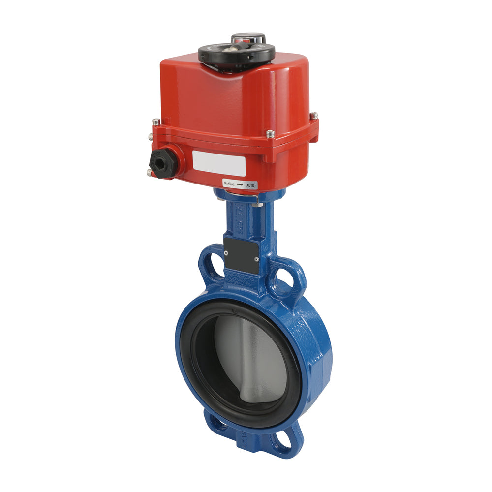 DN100 (4 inch) 100-240 V AC on/off Electric Cast Iron BAA Butterfly Valve Wafer EPDM