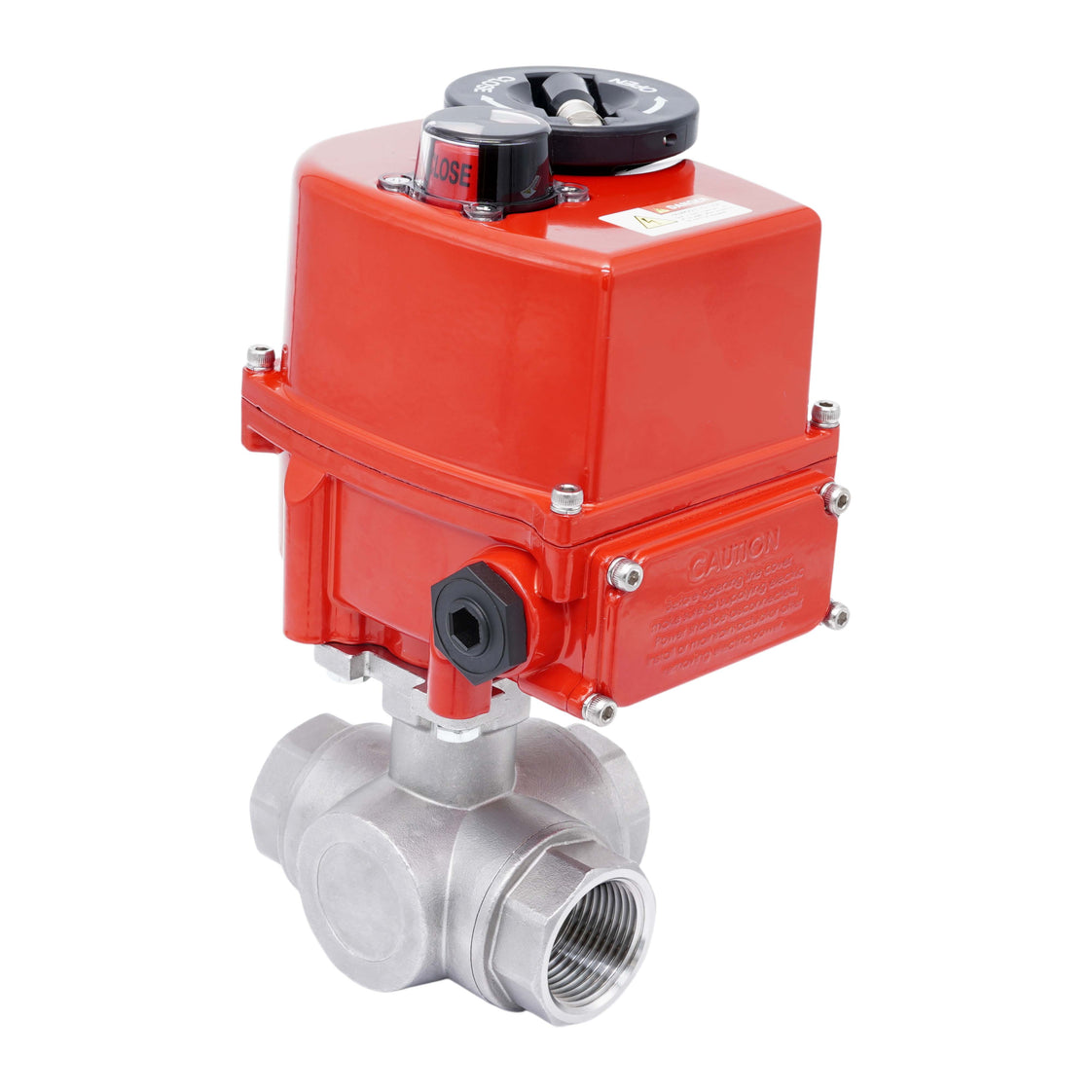 Rp 1-1/2'' L-Port 3-Weg RVS Elektrische Kogelkraan 24 V AC/DC