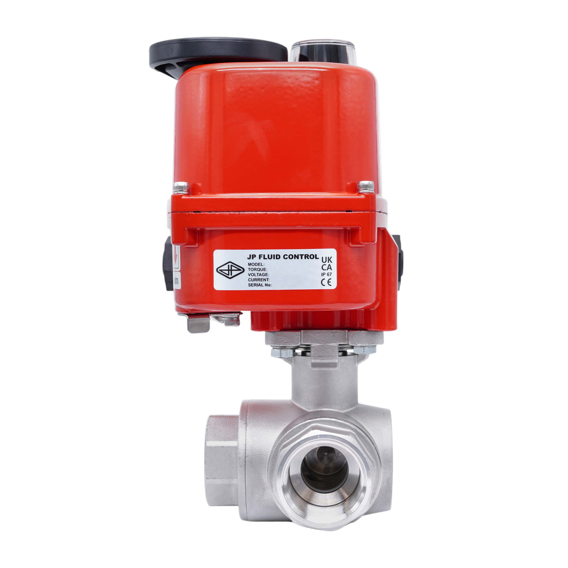 Rp 1-1/2'' L-Port 3-Weg RVS Elektrische Kogelkraan 24 V AC/DC