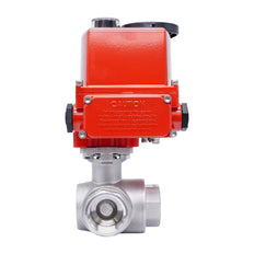 Rp 1-1/2'' L-Port 3-Weg RVS Elektrische Kogelkraan 100-240 V AC