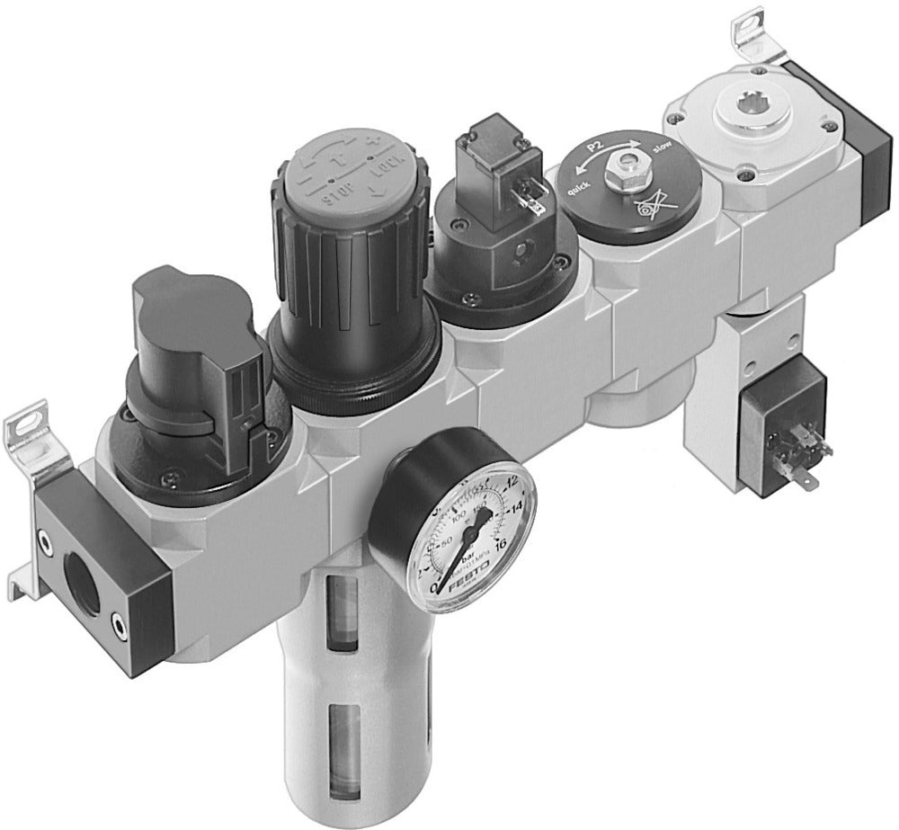 Festo Luchtverzorgingsunit G3/8'' 2.5-12bar 1680l/min 40µm Midi - 185785