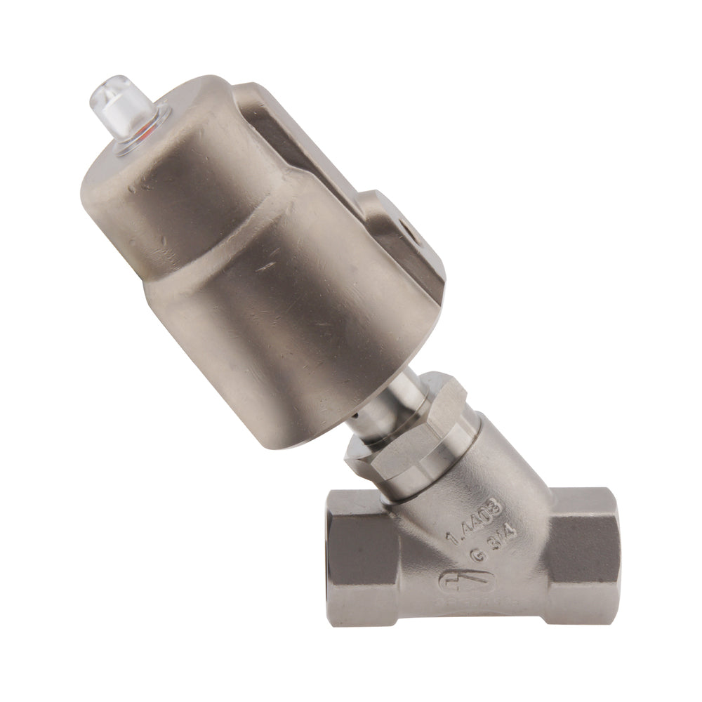G1-1/2'' PTFE 7bar NC Angle Seat Valve Stainless-Steel/Brass AL2