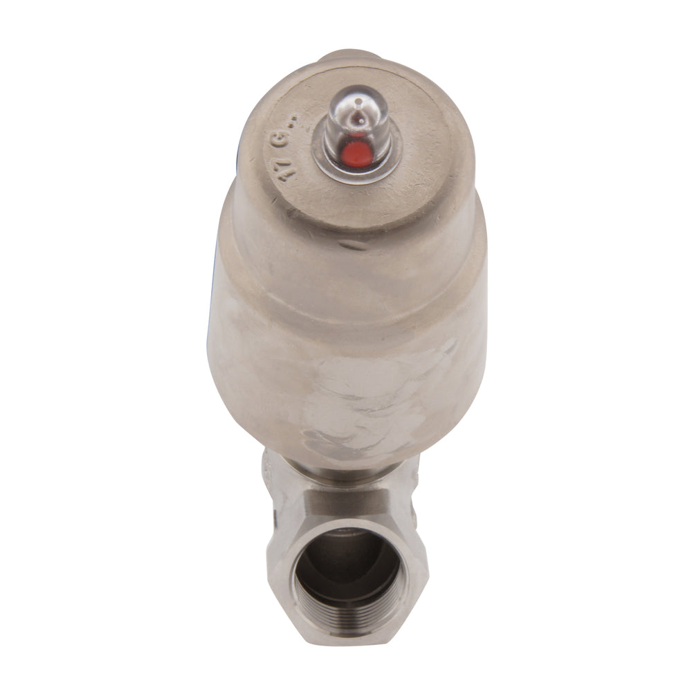 G1-1/4'' PTFE 25bar NC Angle Seat Valve (Closes Ag. Flow) Stainless-Steel/Brass AL2
