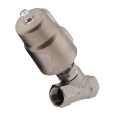 G1/2'' PTFE/FKM 15bar NO Pneu Vrijstroomafsluiter RVS/Ms AL2