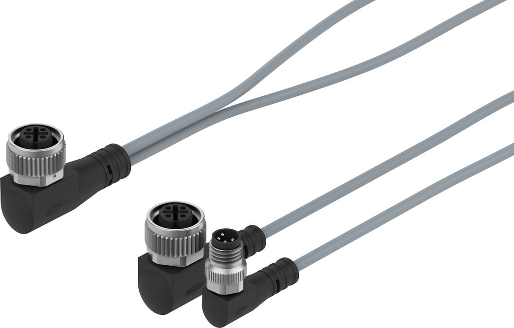 Festo Aansluitkabel 2x Hoekige Stekker M12 3-pins/Hoekige Plug M8 4-pins 0.2m IP65 - 2384165