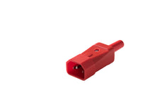 Martin Kaiser MK IEC apparaatstekker C14 70 graden 10 Amp aardingscontact Rood - 749/RT [25 stuks]