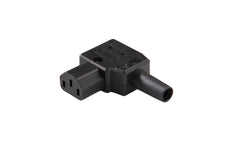 Martin Kaiser 70 graden haakse C13 apparaatcontactdoos 10A zwart met aardingscontact - 890/sw [25 stuks]