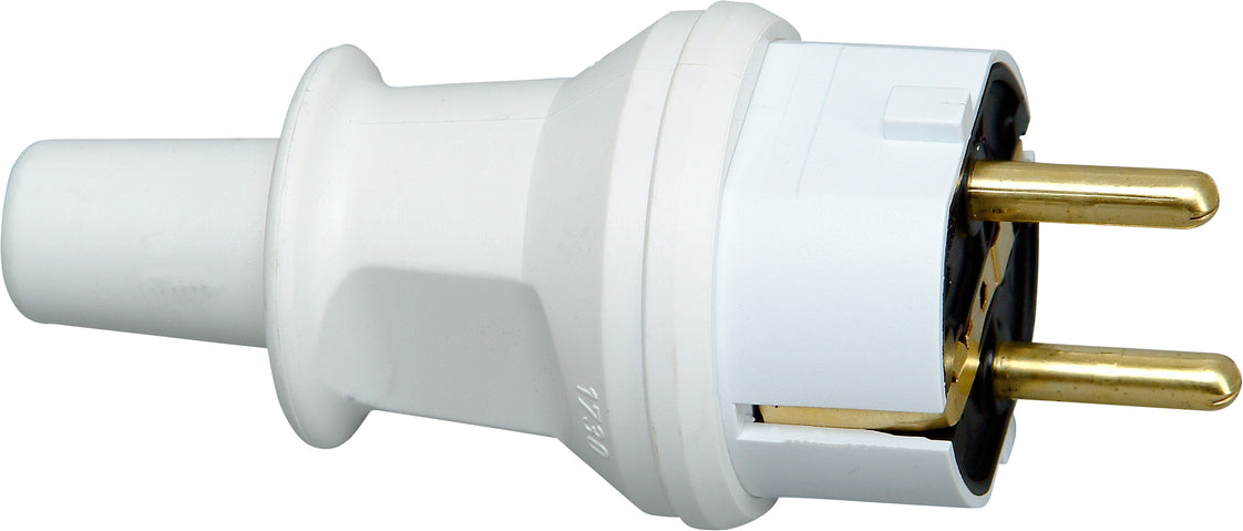 Kopp IP44 PVC Stekker Met Knikbescherming Wit - 1730.0200.7 [10 stuks]