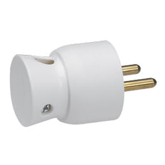 90 Graden Witte PVC Stekker 2P+PA 16A/250V - 050416 [25 stuks]