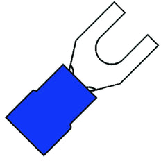 M6 Geïsoleerde Vorkterminal 1.5-2.5mm2 Blauwe PVC - 100740 [100 Stuks]