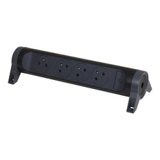 Legrand Premium Contactdoos 4x2P Met Aarde Zonder Snoer Zwart (Europese Stekkerdoos) - 049466 [5 stuks]