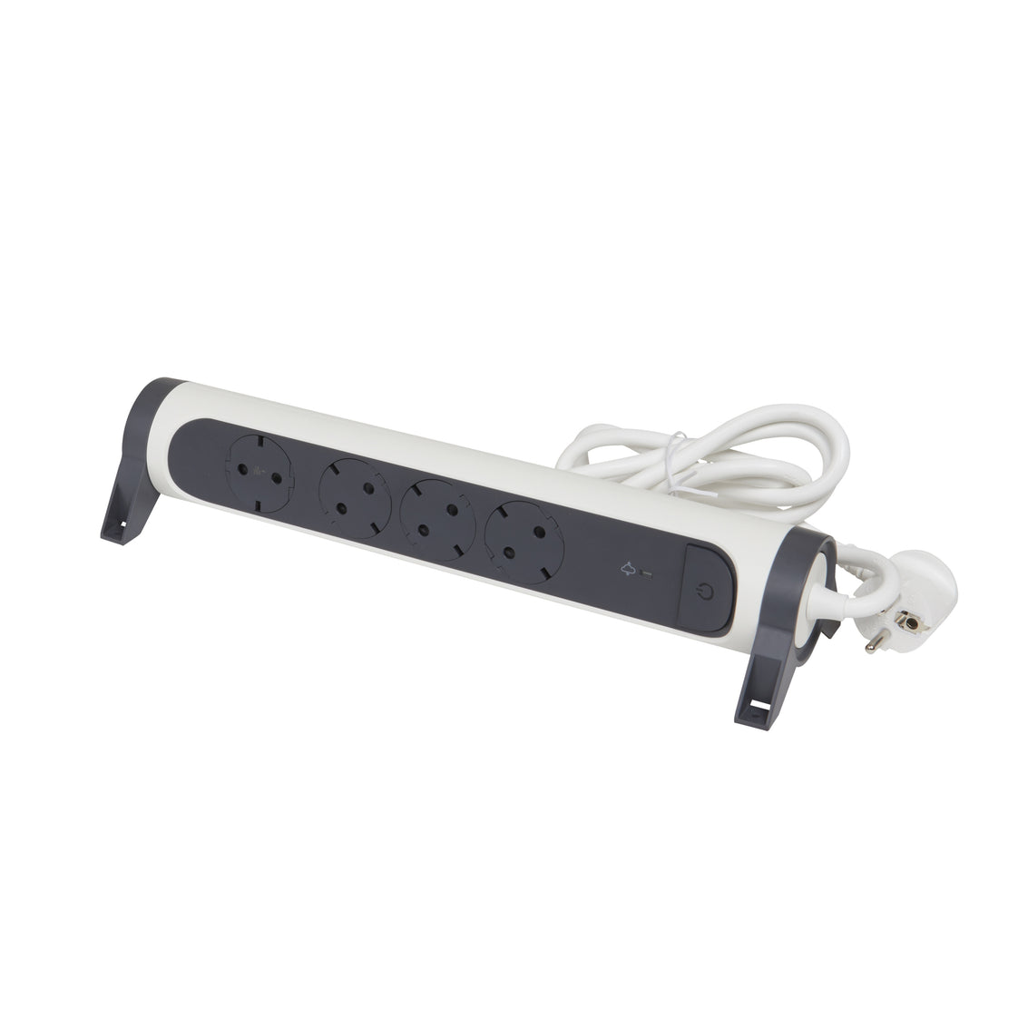 Legrand monteerbare en draaibare 4-poorts overspanningsbeveiliging met snoer (Europese Stekkerdoos) - 694507 [5 stuks]