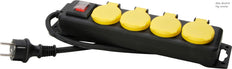 Kopp 4-Weg Schakelaarcontactdoos Met 1,4m Zwarte Draad IP44 - 223012002