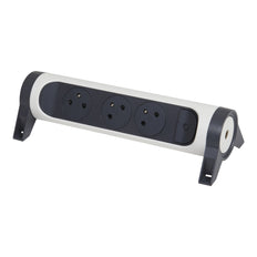 Legrand Premium 3x2P contactdoos met randaarde zonder snoer Zwart-Wit (Europese Stekkerdoos) - 049464 [5 stuks]