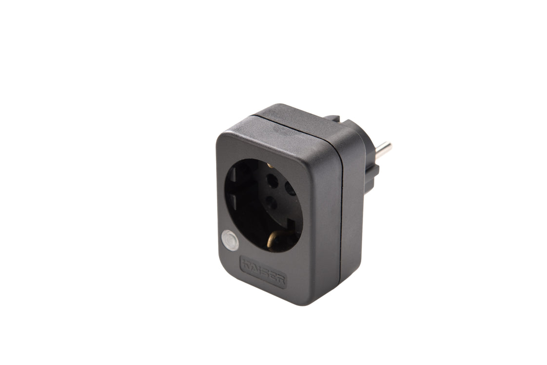 MK Adapterstekker Met Overspanningsbeveiliging Zwart Martin Kaiser - 594/sw [10 stuks]