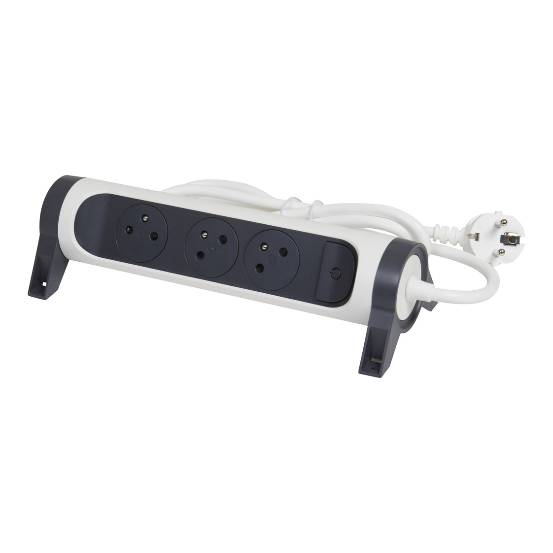 Legrand Premium Contactdoos 3x2P Met 3m Snoer Zwart Wit (Europese Stekkerdoos) - 049458 [5 stuks]