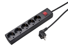 Martin Kaiser 5-voudige contactdoos met schakelaar en 3M kabel (Europese Stekkerdoos) - 1085ZL3-15W/sw [8 stuks].