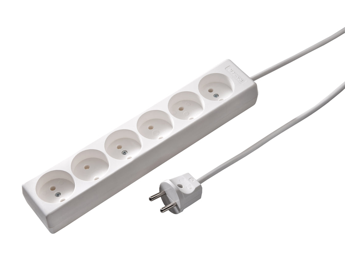 Martin Kaiser 6-voudige contactdoos Arctic White kabel 1,5m (Europese Stekkerdoos) - 1061ZL/15/kws [10 stuks]