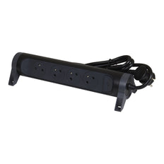 Legrand Premium 4x2P wandcontactdoos met 1,5M snoer - Zwart (Europese Stekkerdoos) - 049449 [5 stuks]