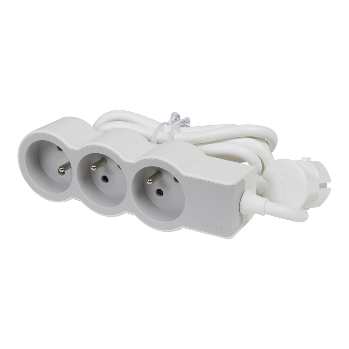 Legrand Standaard Contactdoos 3x2P + Randaarde Met 1,5m Wit-Grijs (Europese Stekkerdoos) - 049471 [10 stuks]