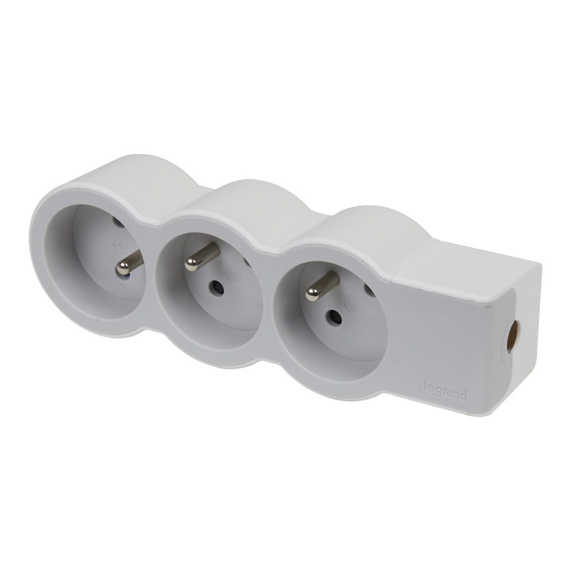 Legrand Standaard Contactdoos 3x2P Met Randaarde Zonder Snoer Wit-Grijs (Europese Stekkerdoos) - 049496 [10 stuks]