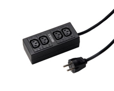 Martin Kaiser 4-Weg C13 Contactdoos Met Aardingscontact 1,5m Zwart - 573ZL/740/SW [10 stuks]