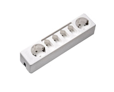 Martin Kaiser 6-Weg stopcontact met 2 Schuko en 4 Euro 2.5Amp uitgangen Arctic White (Europese Stekkerdoos) - 1012/kws [30 stuks]