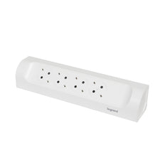 Legrand 90 Graden Inbouwstopcontact 4x2P+A Zonder Snoer Wit (Europese Stekkerdoos) - 694503 [5 stuks]