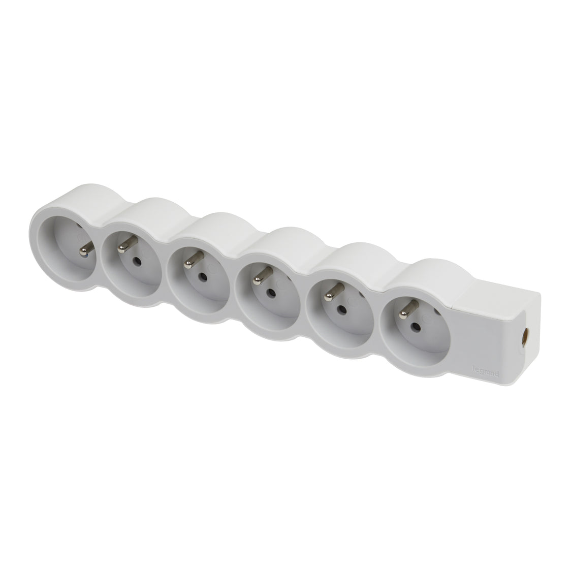 Legrand Stekkerdoos 6x2P Met Randaarde Zonder Snoer Wit-Grijs (Europese Stekkerdoos) - 049499 [10 stuks]