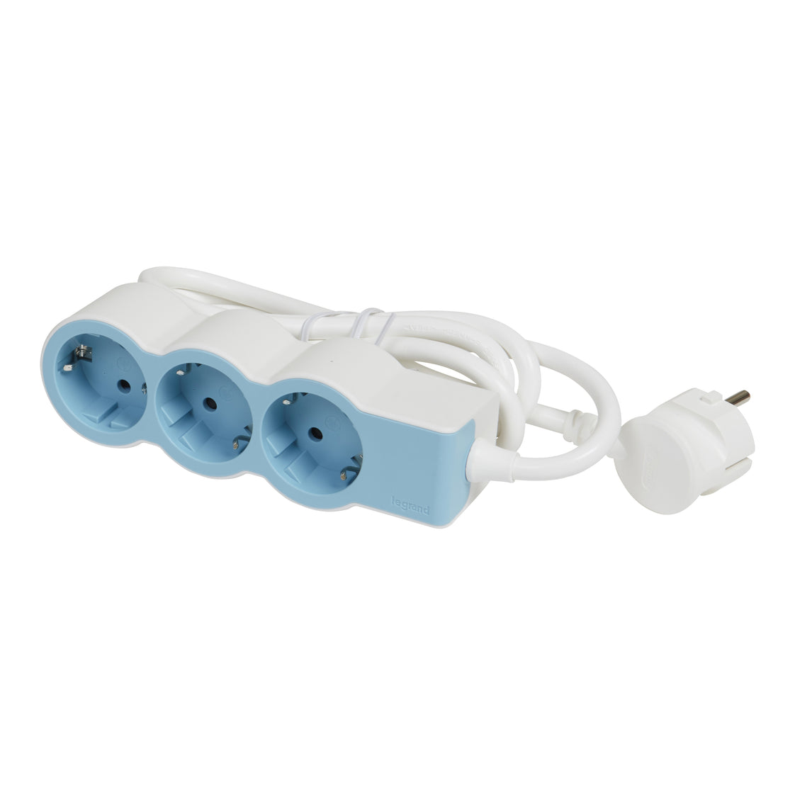 Legrand Stekkerdoos 3X2P+A 1,5M Zachtblauw (Europese Stekkerdoos) - 694551 [10 stuks]