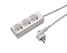 Martin Kaiser 3-weg contactdoos aardingscontactkabel 1,5m Arctic White (Europese Stekkerdoos) - 1030ZL/15W/kws [10 stuks]