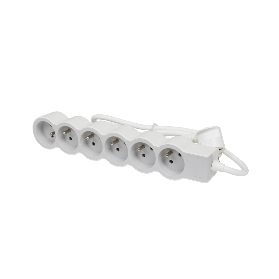 Legrand Standaard 6x2P Contactdoos Met 3M Snoer - Wit-Grijs (Europese Stekkerdoos) - 049494 [10 stuks]