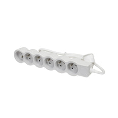 Legrand Standaard 6x2P Contactdoos Met 3M Snoer - Wit-Grijs (Europese Stekkerdoos) - 049494 [10 stuks]