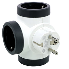 Legrand Domino 3x2P+A Wit-Grijs Stekkerdoos (Europese Stekkerdoos) - 694521 [10 stuks]