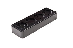 Martin Kaiser 4-Weg Scheidingswandcontactdoos Zwart 16Amp (Europese Stekkerdoos) - 509/sw [30 stuks]