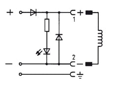 Connector 12-24V DC (DIN - A) Met LED-terugwinningsdiode En Polariteitsbescherming - Burkert 2508 008373