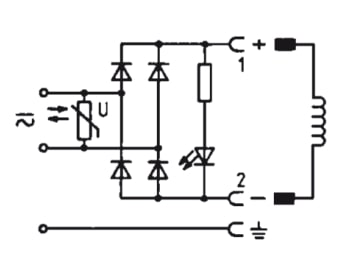 Connector 100-120V AC/DC (DIN - A) Met Gelijkrichter LED En Varistor - Burkert 2508 008365