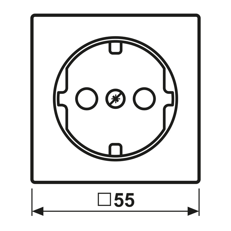 Jung A500 Matte Zwarte Afdekking Voor Stopcontactplaat - A1520BFPLSWM