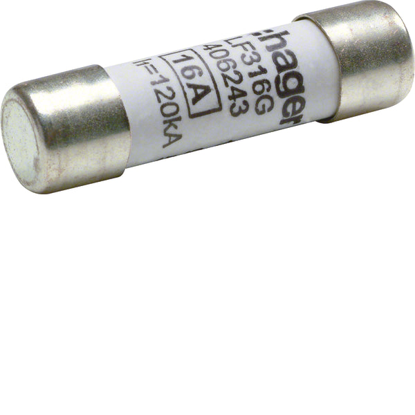 Hager Weber Industriële Cilindrische Zekering 16A 500V 10x38mm - LF316G [10 Stuks]