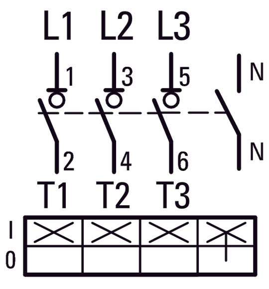 Eaton DMM 125A 4-Pool Schakelaar Ontkoppelaar Met Grijze Handgreep - 6096805