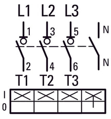 Eaton DMM 125A 4-Pool Schakelaar Ontkoppelaar Met Grijze Handgreep - 6096805