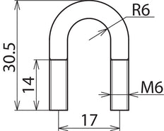 M6 Roestvrij staal Kabelklem 50-70 mm2 AISI 304 - 306231 [10 stuks]