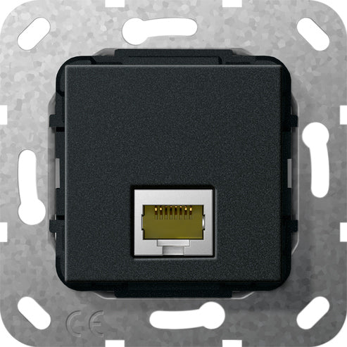 Gira RJ45 Cat 6A 10GB Geslacht Veranderaar Basis Module Zwart - 569510