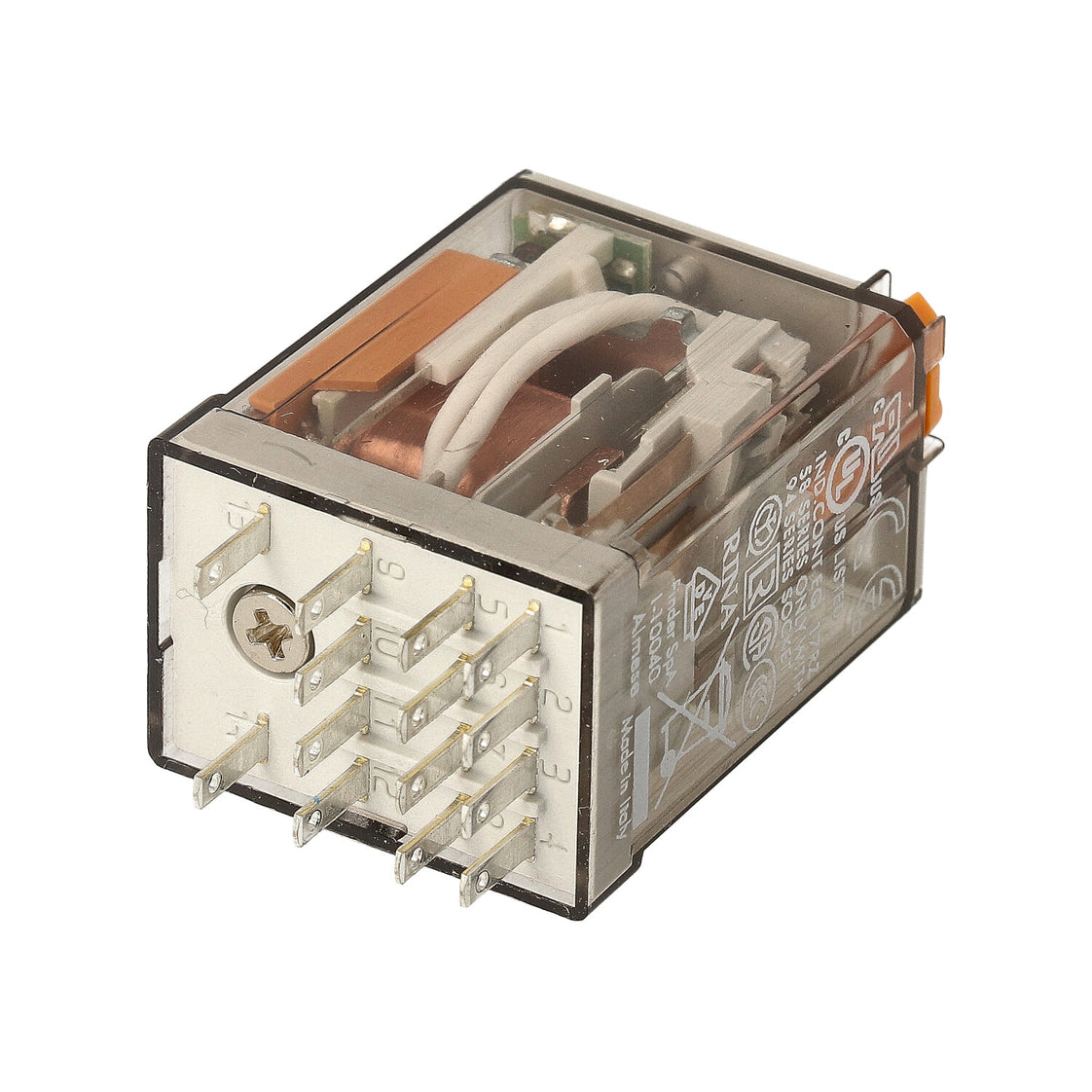 Finder 4CO Mini Industrieel Relais 7A 230V AC Met LED Test - 55.34.8.230.0050
