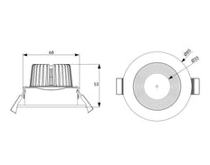 Opple Led Inbouwspot 5W 2700K Kantelbaar - 541003538200