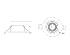 OPPLE LED Chiara Inbouwspot 6W 2700K 36D - 541003410800