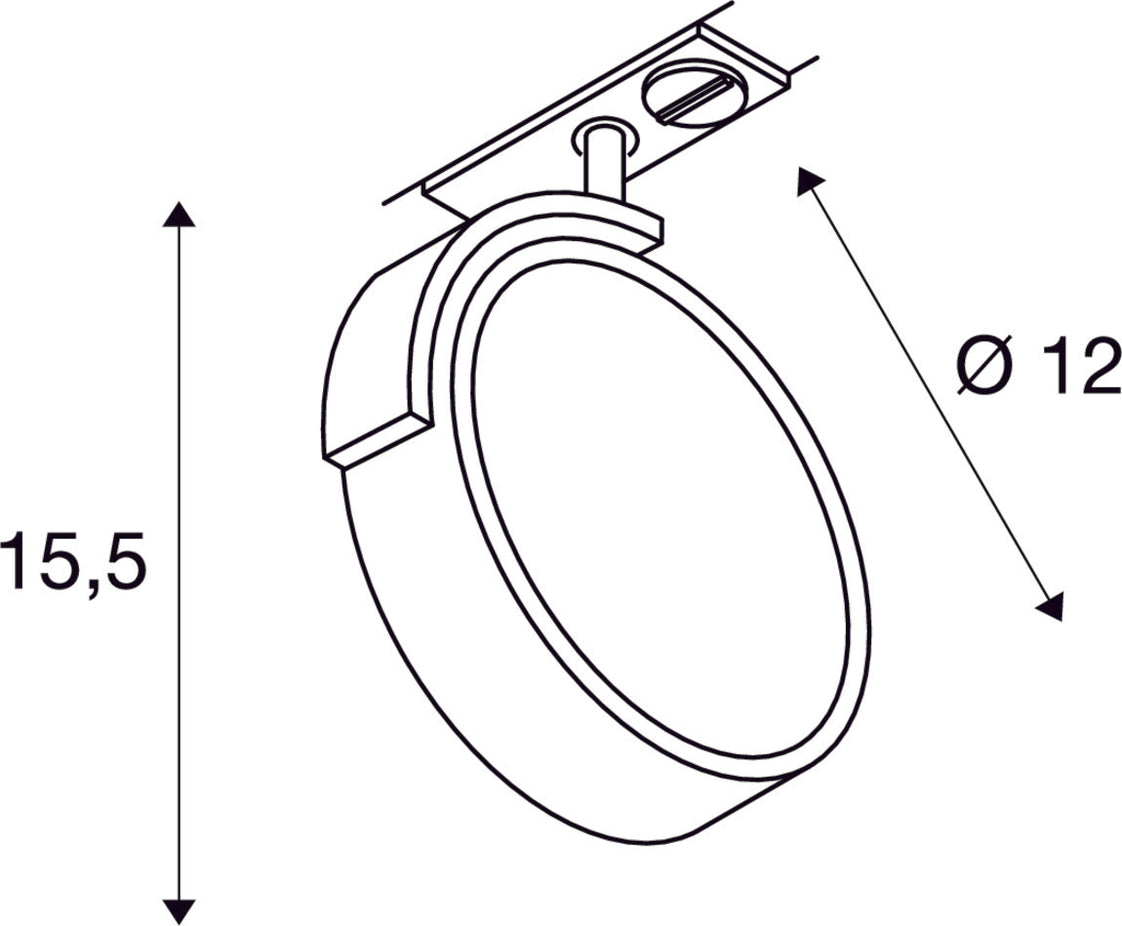 Slv Kalu Track Qpar Gu10 Enfasespot Zwart - 143540