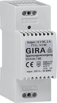 Gira Voedingseenheid DC 12V 2A DIN Rail Accessoires - 531900